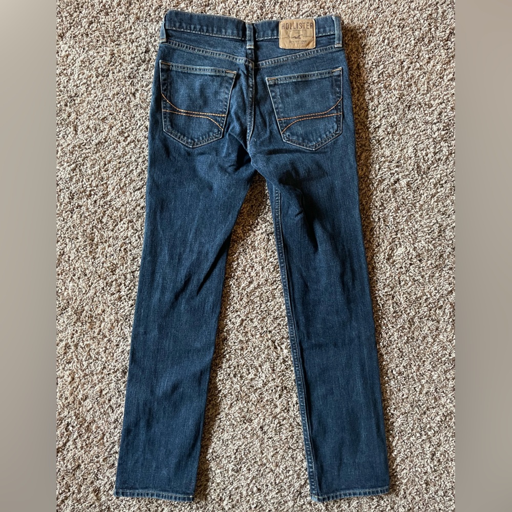 Hollister 28x30 Button Fly Dark Wash Jeans Men’s Size W28 L30 EUC